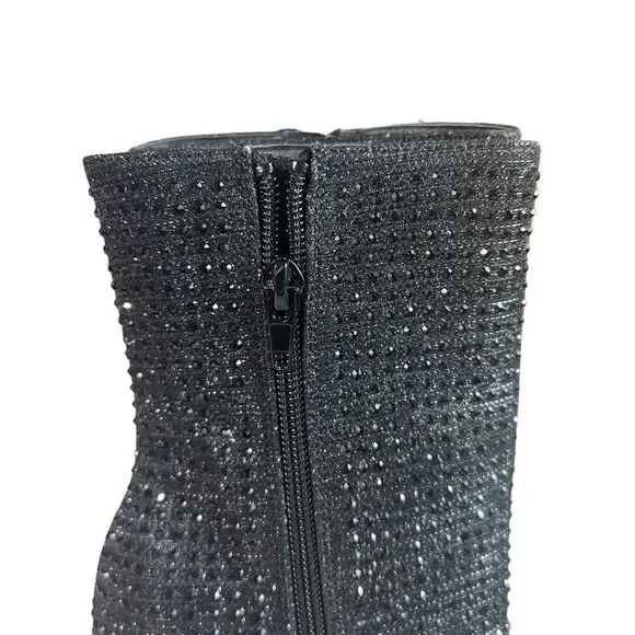 Glaze Brand Sexy Black Dazzle Studded Boots - Picture 5 of 9